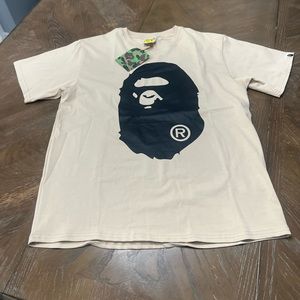 Tan Bape Dual Sided Print Ape Tee